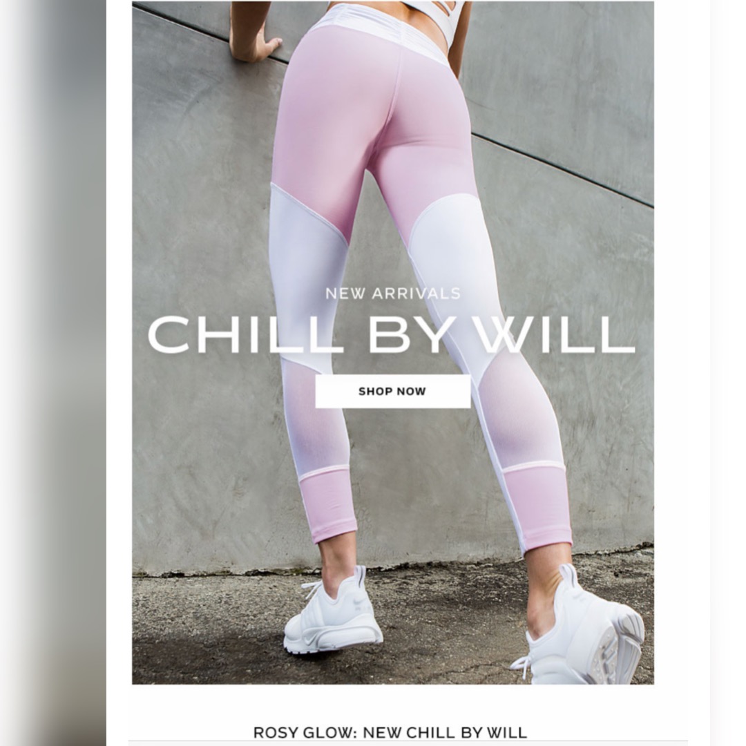 Shawn rene zimmerman fitness fashion style chill by will pink leggings carbon38