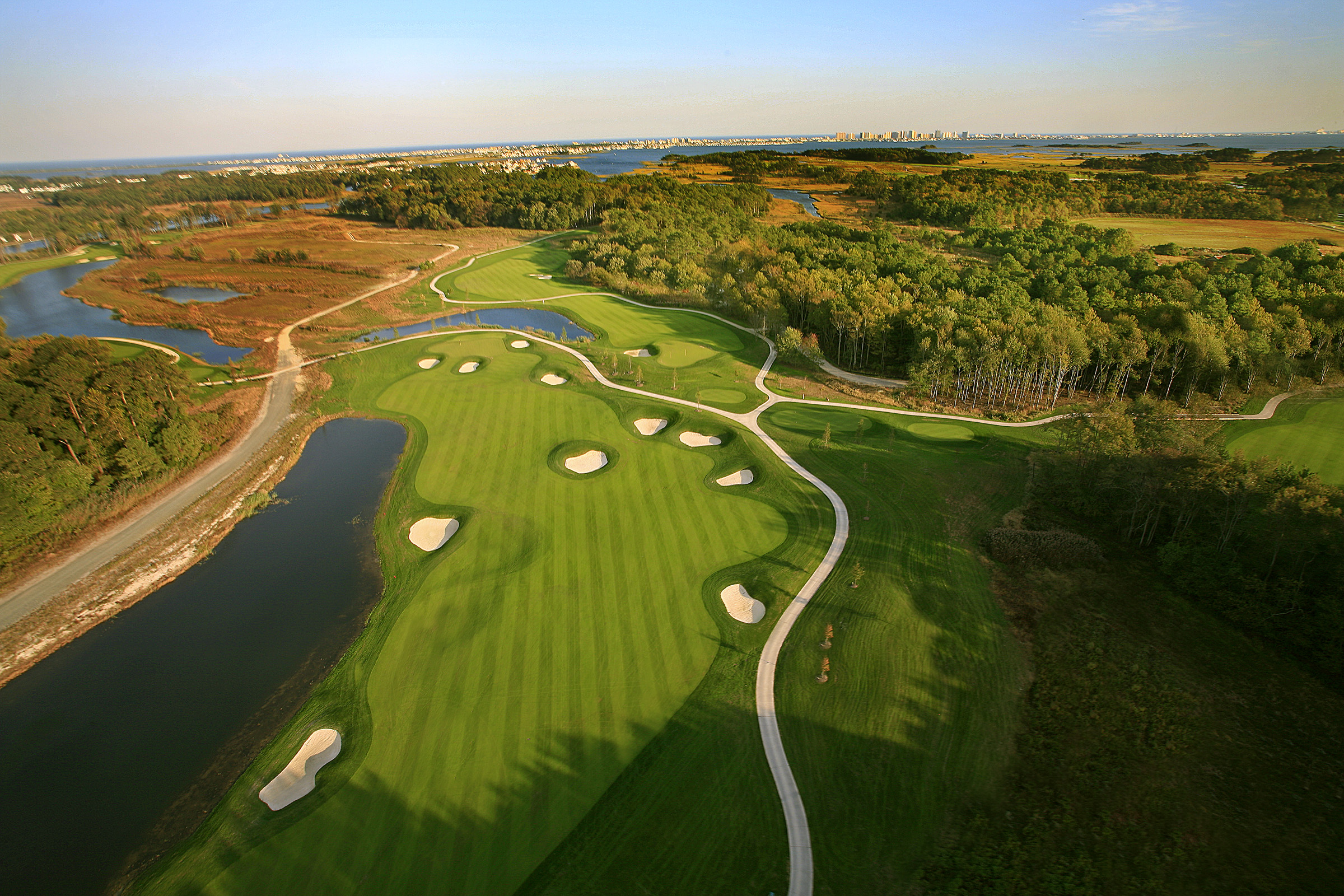 Bayside Resort Golf Club 1st Hole Aerial